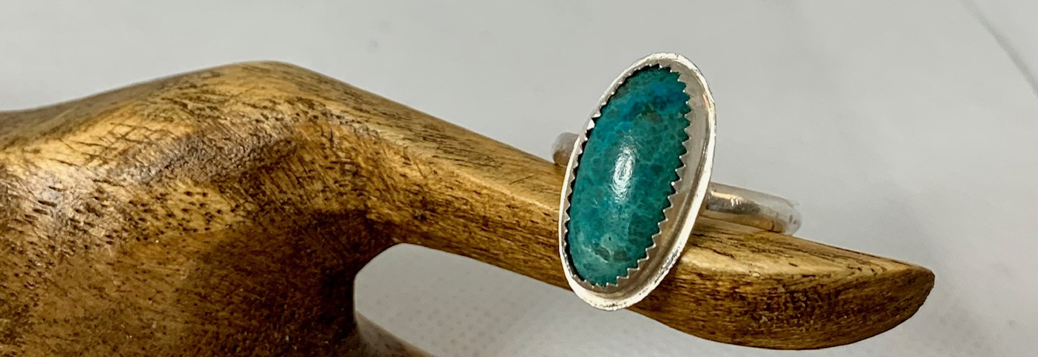 Chrysocolla & Sterling Silver Ring